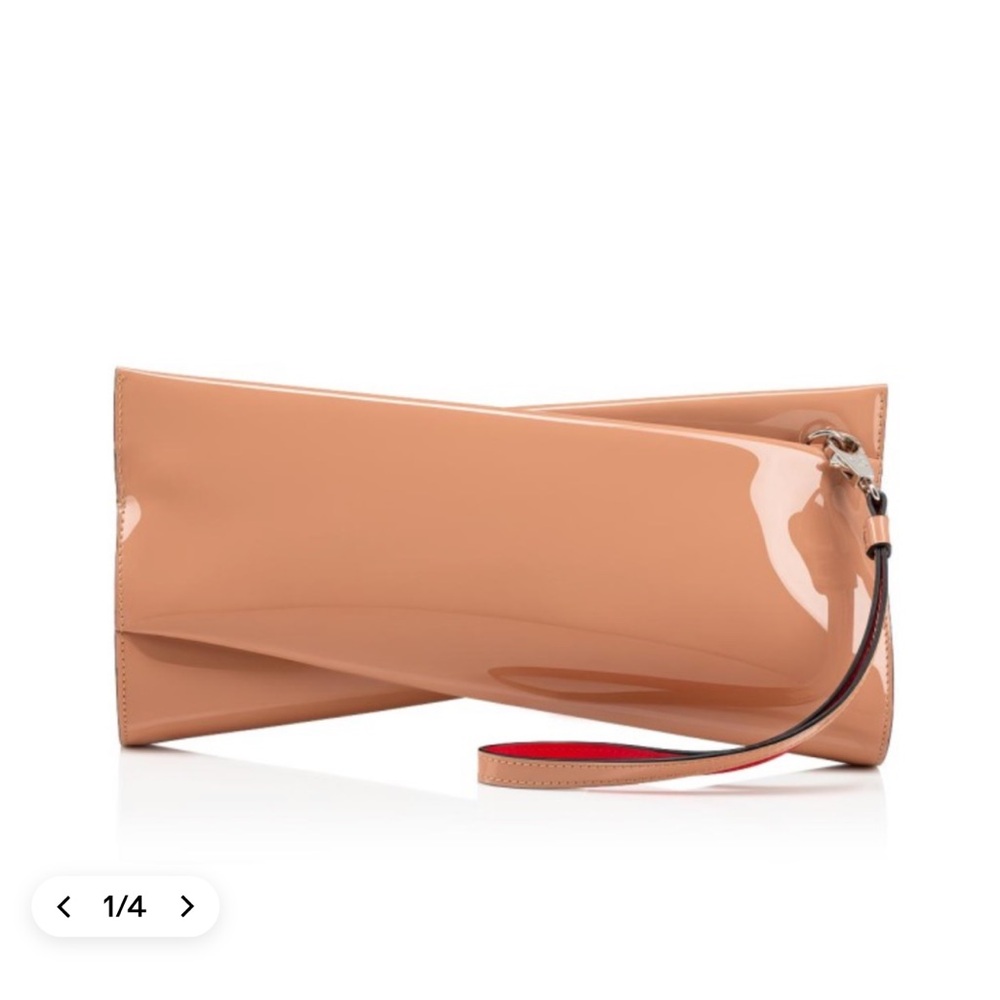 Christian Louboutin Loubitwist beige clutch (new)